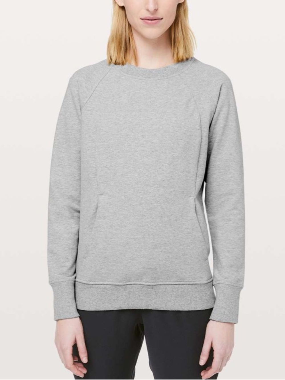 Lululemon Scuba Crew Heathered Core Light Grey Sweatshirt 8